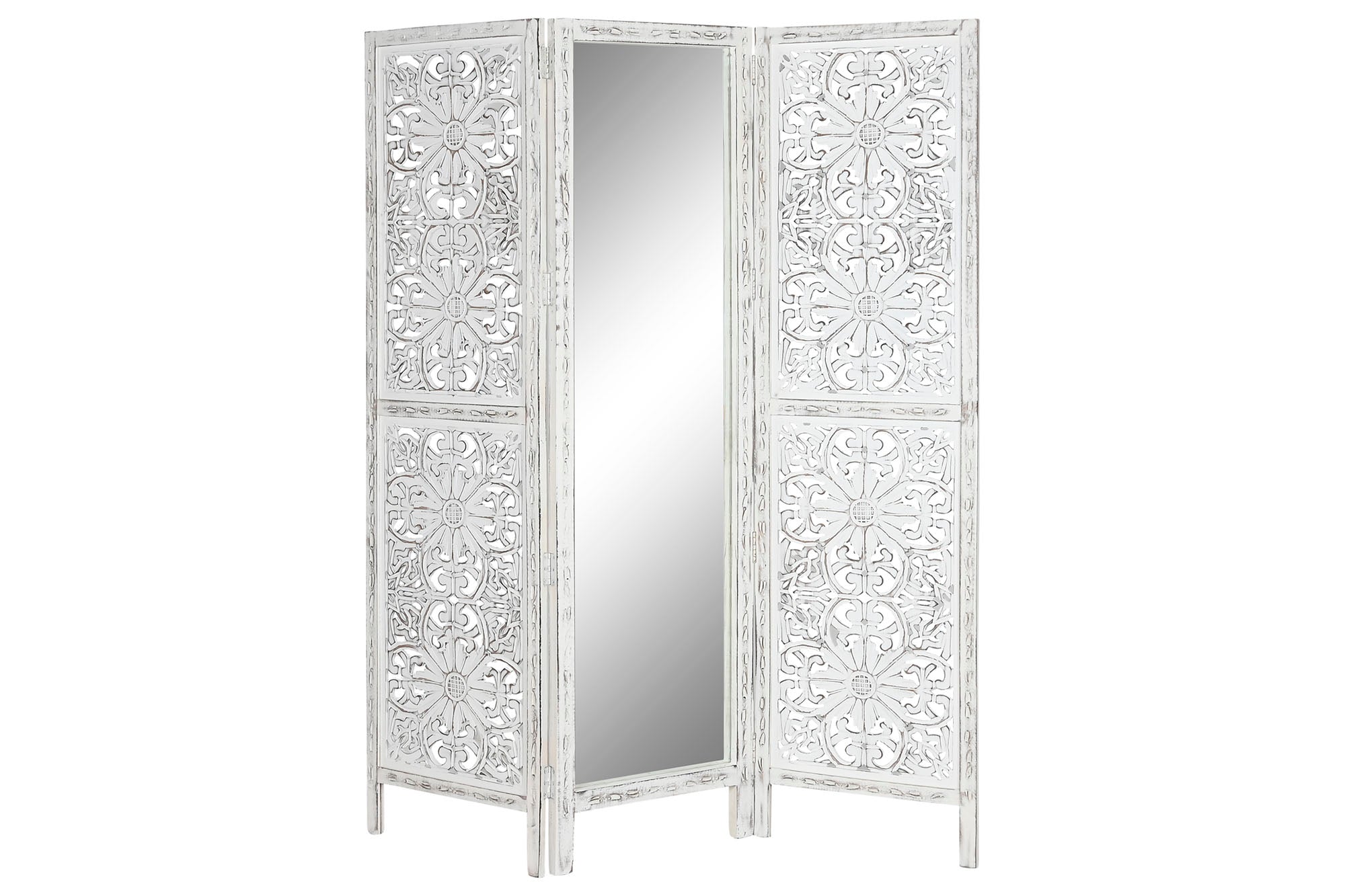 BIOMBO MANGO ESPEJO 152X2X182 DECAPE BLANCO - Imagen 1