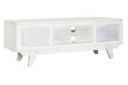 MUEBLE TV MANGO RATAN 128X40X45 BLANCO ROTO - Imagen 3