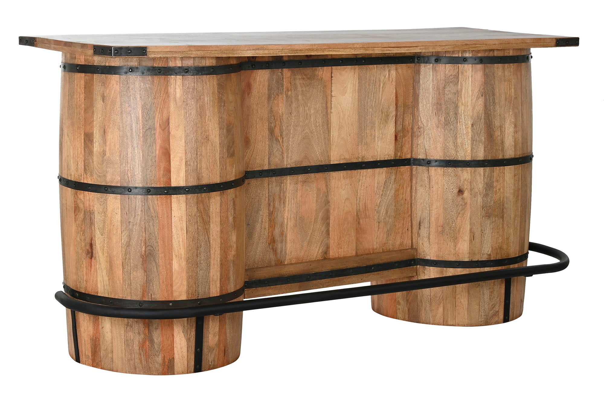 MUEBLE BAR MANGO METAL 180X60X100 BARRIL - Imagen 2