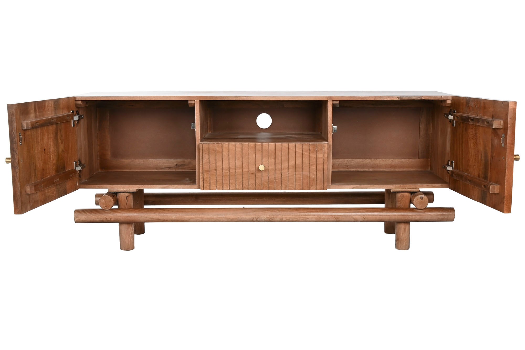 MUEBLE TV MANGO 145X42X60 NATURAL - Imagen 4