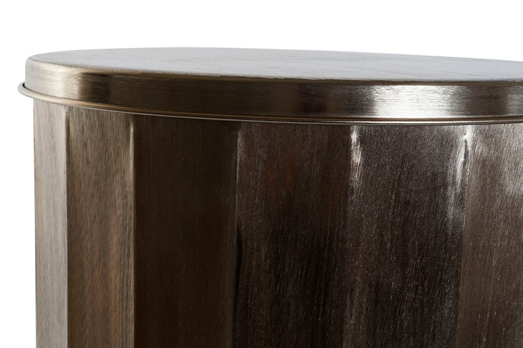 MESITA AUXILIAR SET 2 METAL 42X42X52 TAPA DORADO - Imagen 3