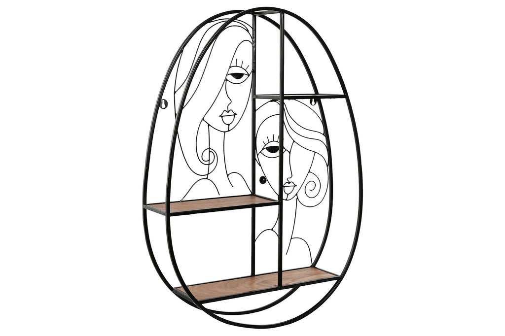 ESTANTERIA PARED METAL MDF 53X12,2X72 CHICAS NEGRO - Imagen 3