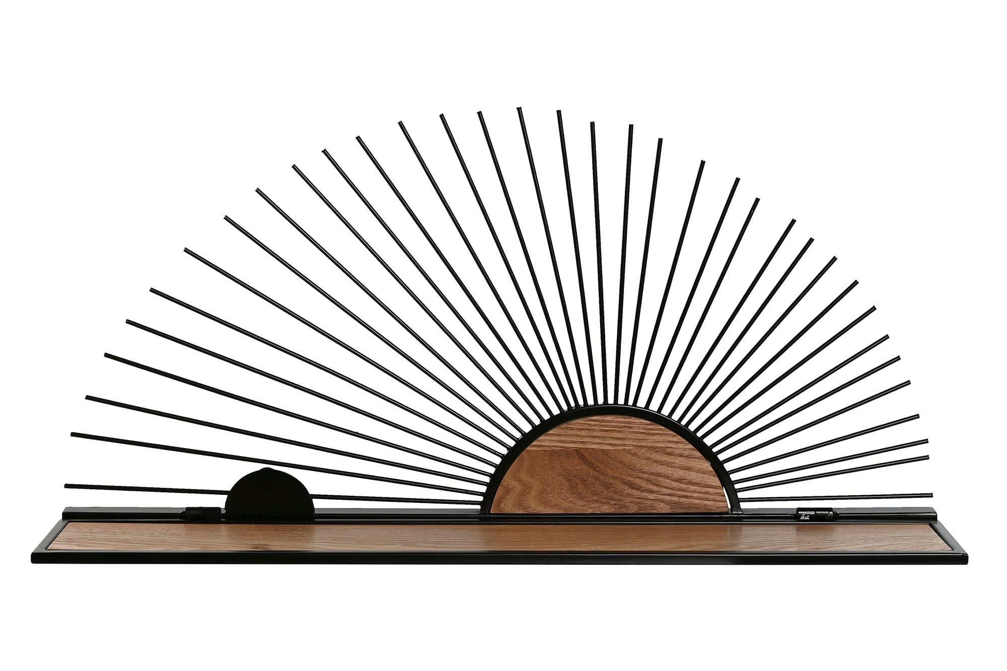 ESTANTERIA PARED METAL MDF 58X10,5X28 NEGRO - Imagen 1