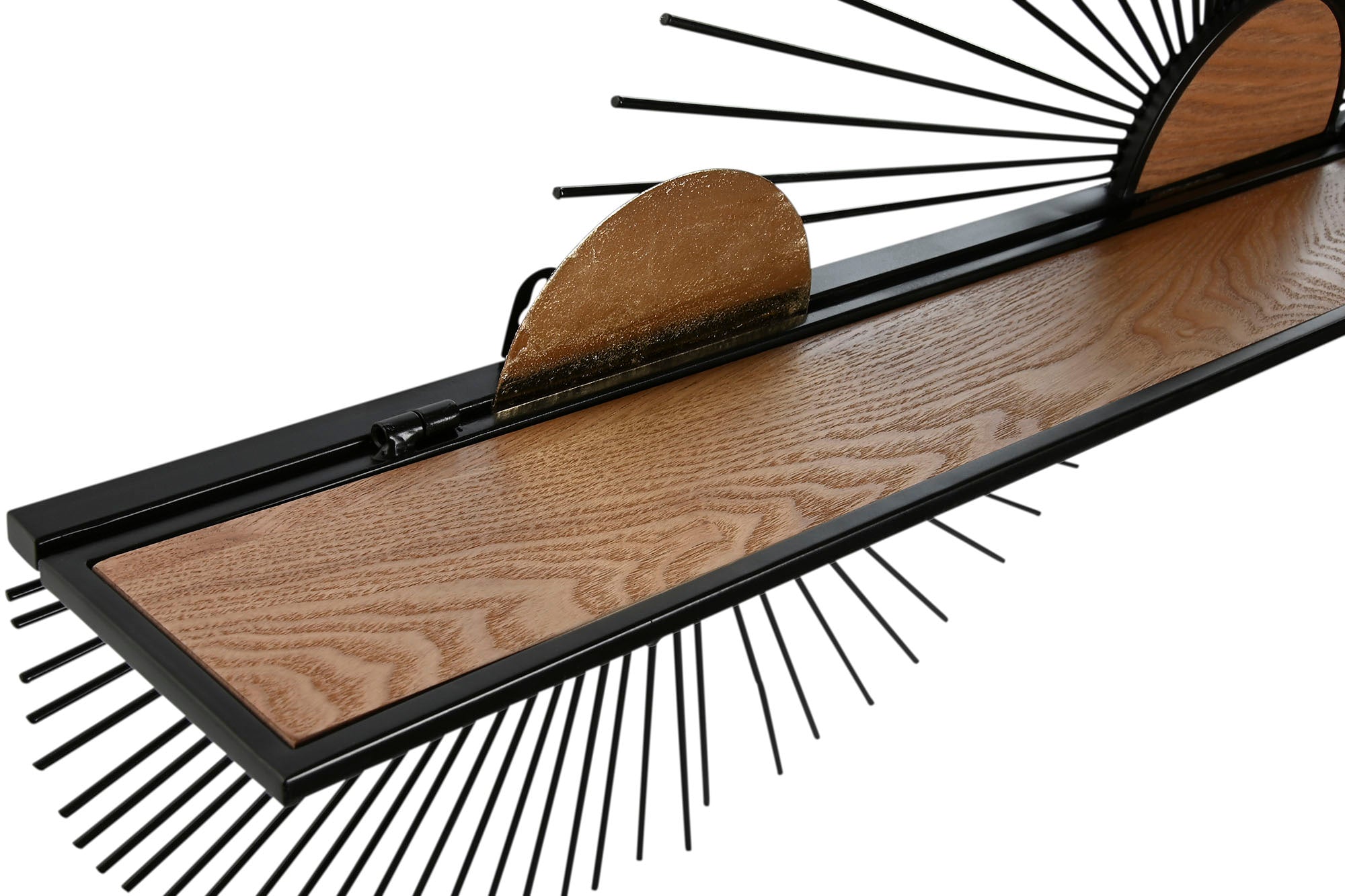 ESTANTERIA PARED METAL MDF 70X12X51 NEGRO - Imagen 2