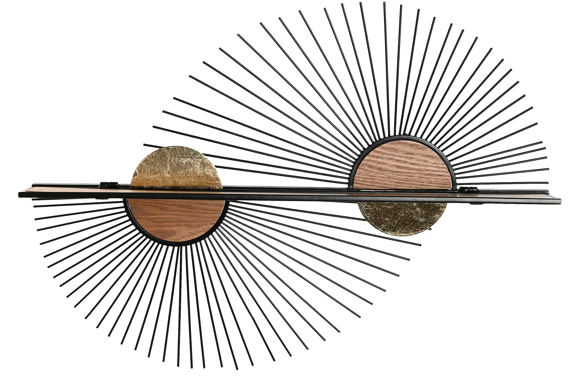 ESTANTERIA PARED METAL MDF 70X12X51 NEGRO - Imagen 1