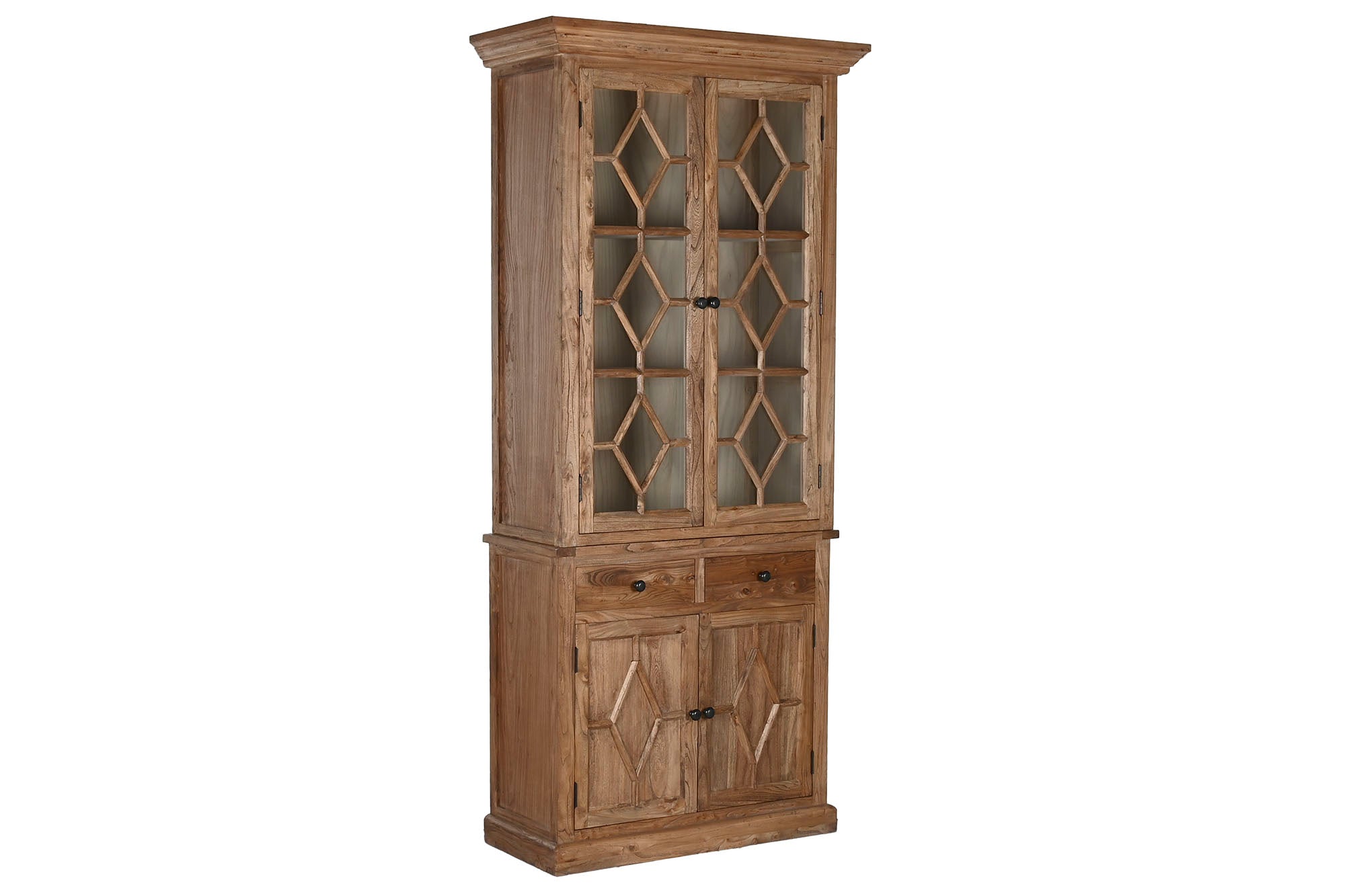 VITRINA MADERA RECICLADA OLMO 100X45X220 NATURAL - Imagen 2