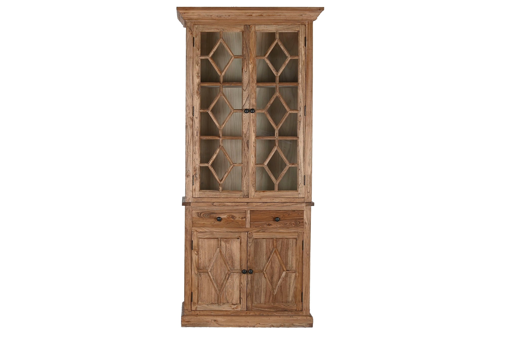 VITRINA MADERA RECICLADA OLMO 100X45X220 NATURAL - Imagen 1