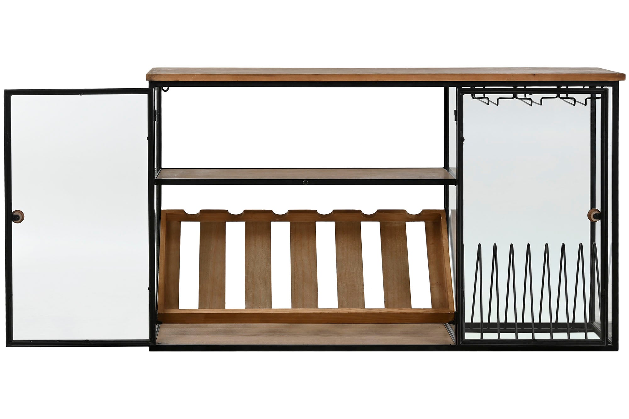 BOTELLERO METAL CRISTAL 102X32X60 PARED NATURAL - Imagen 4