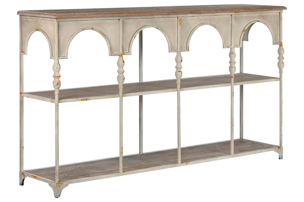 ESTANTERIA METAL 159X36,5X91 ENVEJECIDO BLANCO - Imagen 2