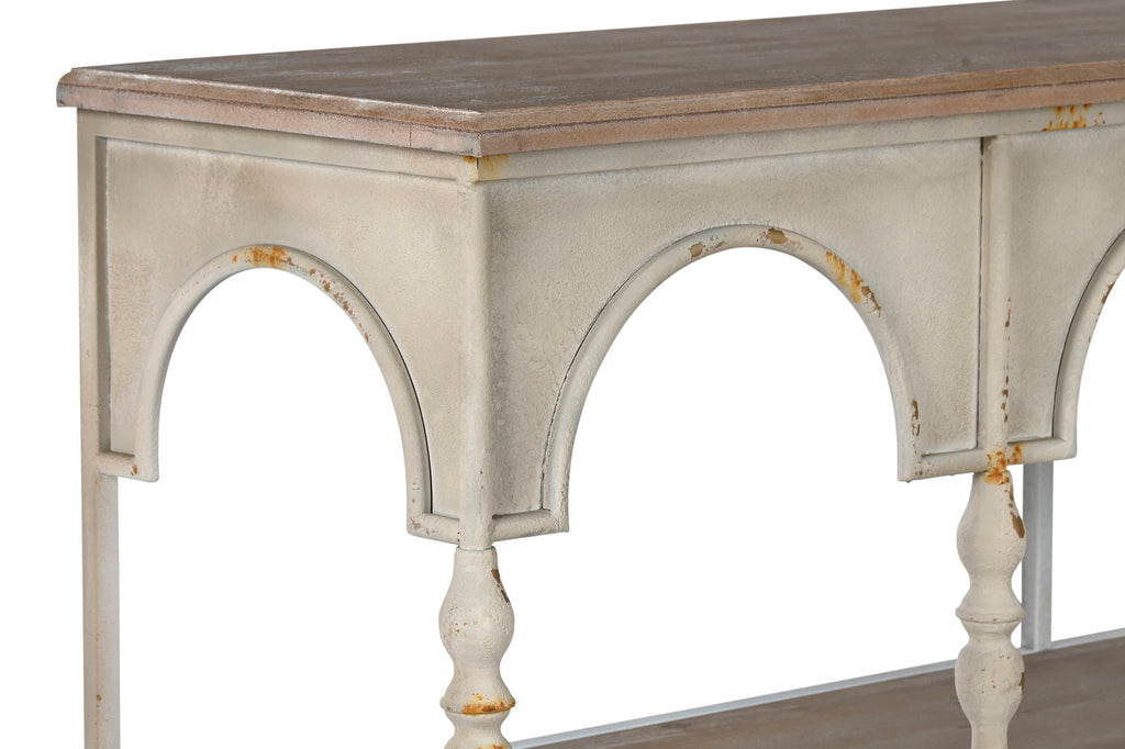 ESTANTERIA METAL 159X36,5X91 ENVEJECIDO BLANCO - Imagen 5