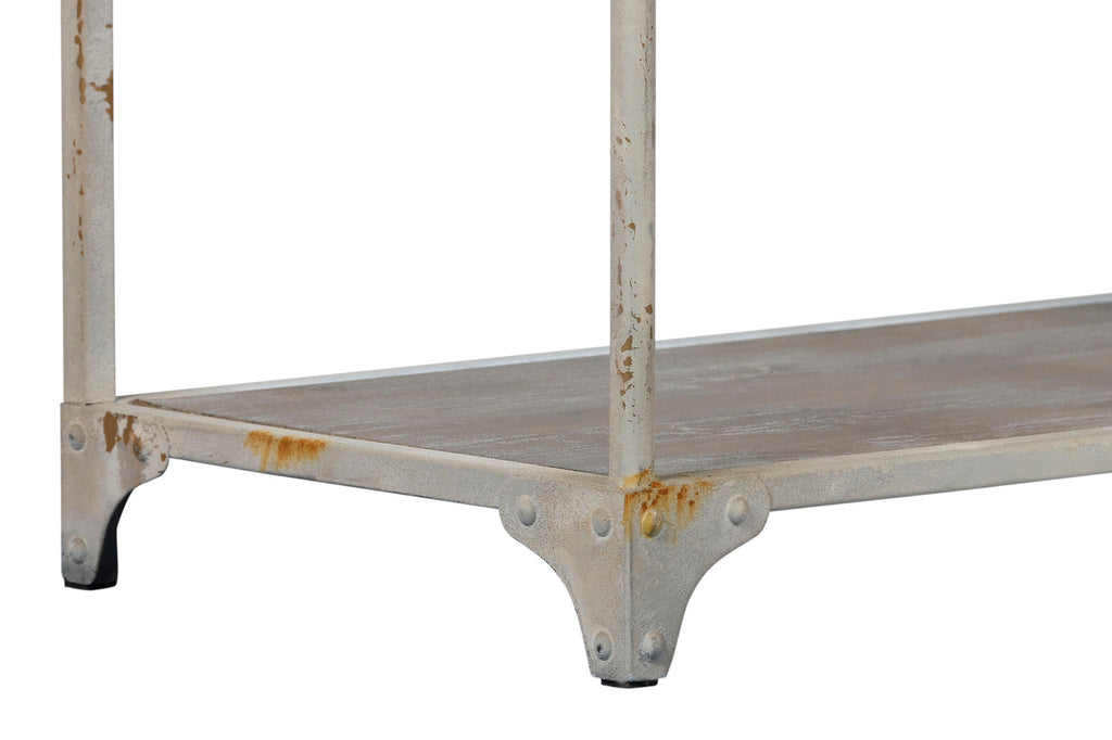 ESTANTERIA METAL 159X36,5X91 ENVEJECIDO BLANCO - Imagen 6