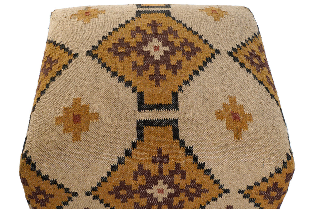 REPOSAPIES LANA ALGODON 80X80X44 KILIM - Imagen 2