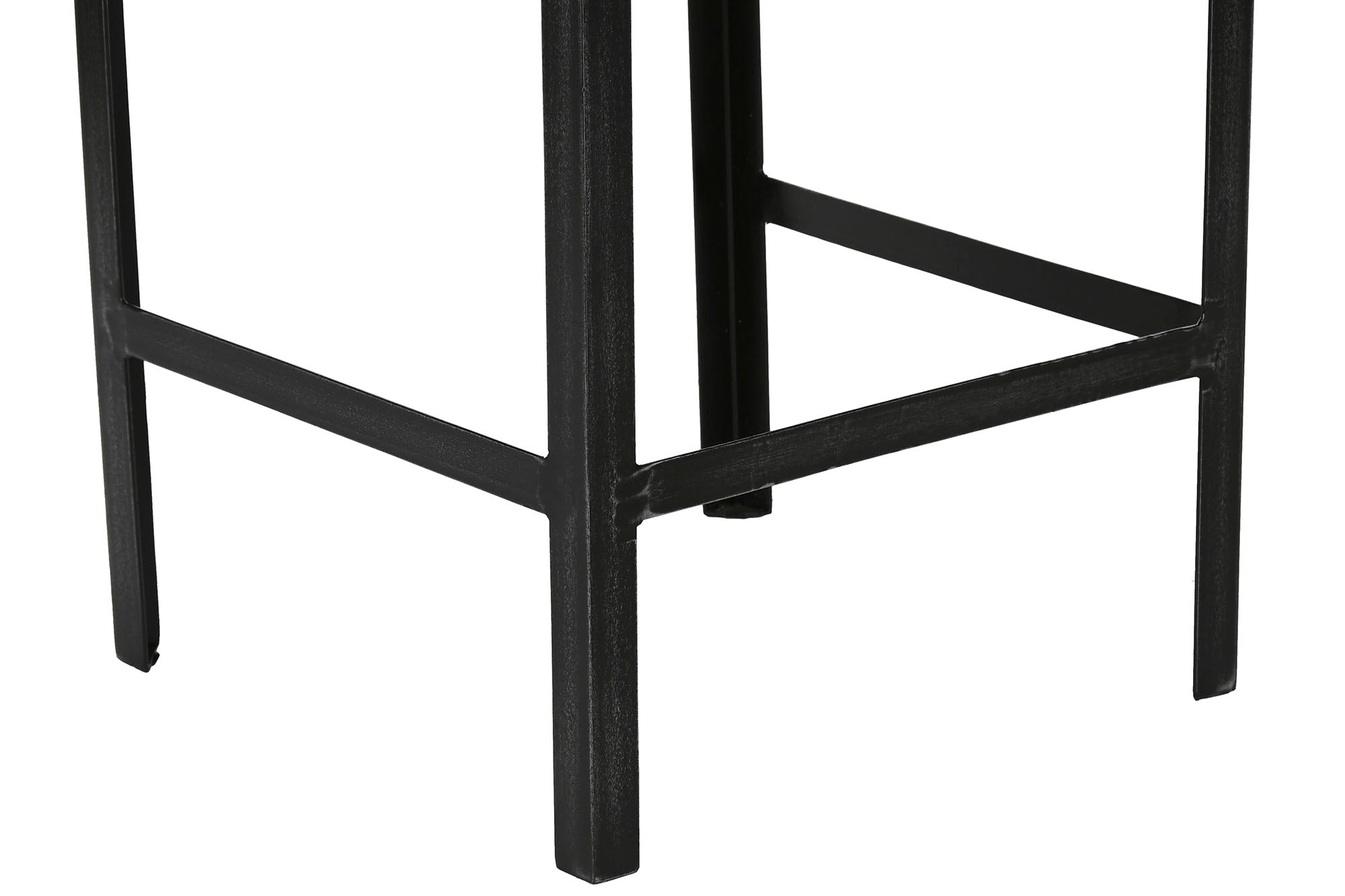 MESITA AUXILIAR SET 2 HIERRO 38X38X75 RECICLADA - Imagen 5