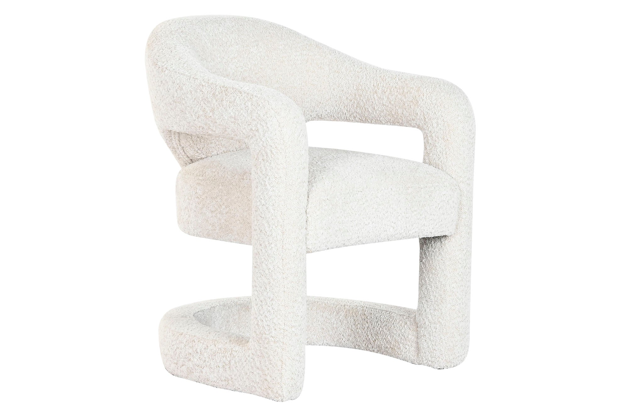 SILLON POLIESTER 66X65X82 BOUCLE CRUDO - Imagen 1