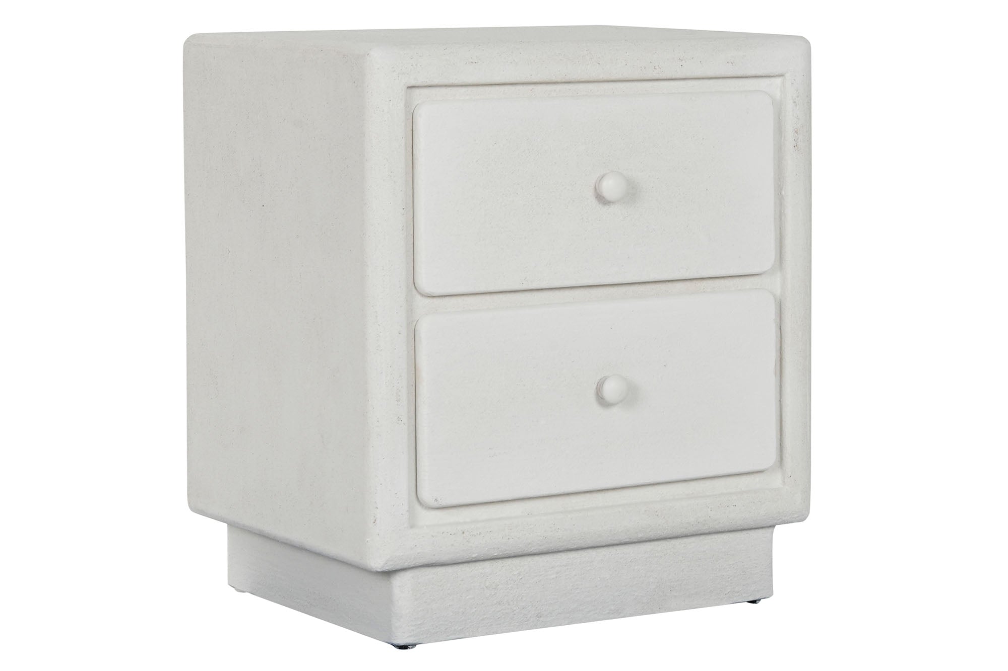 MESITA DE NOCHE MDF 48X36X53 RUGOSO BLANCO - Imagen 2