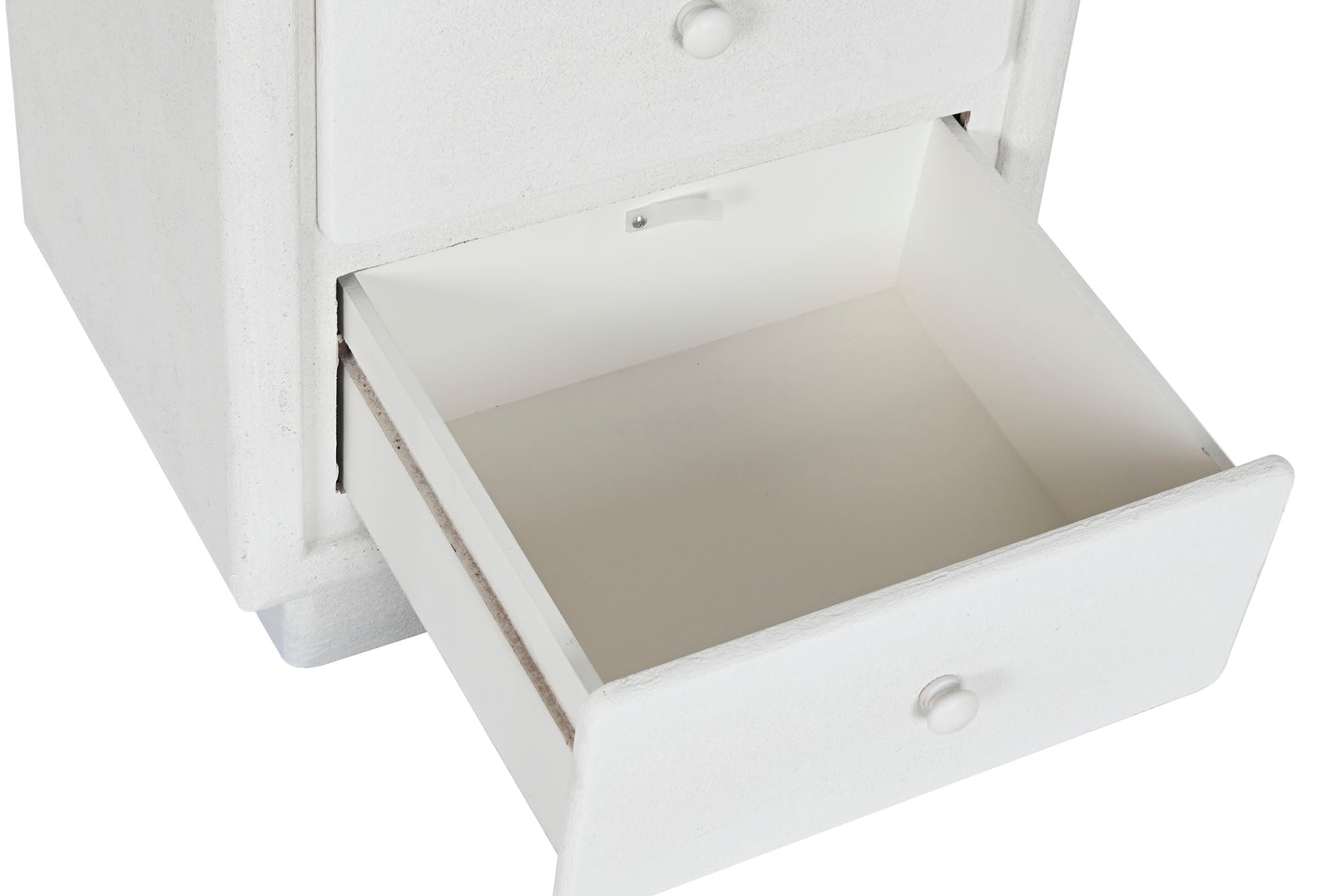 MESITA DE NOCHE MDF 48X36X53 RUGOSO BLANCO - Imagen 3