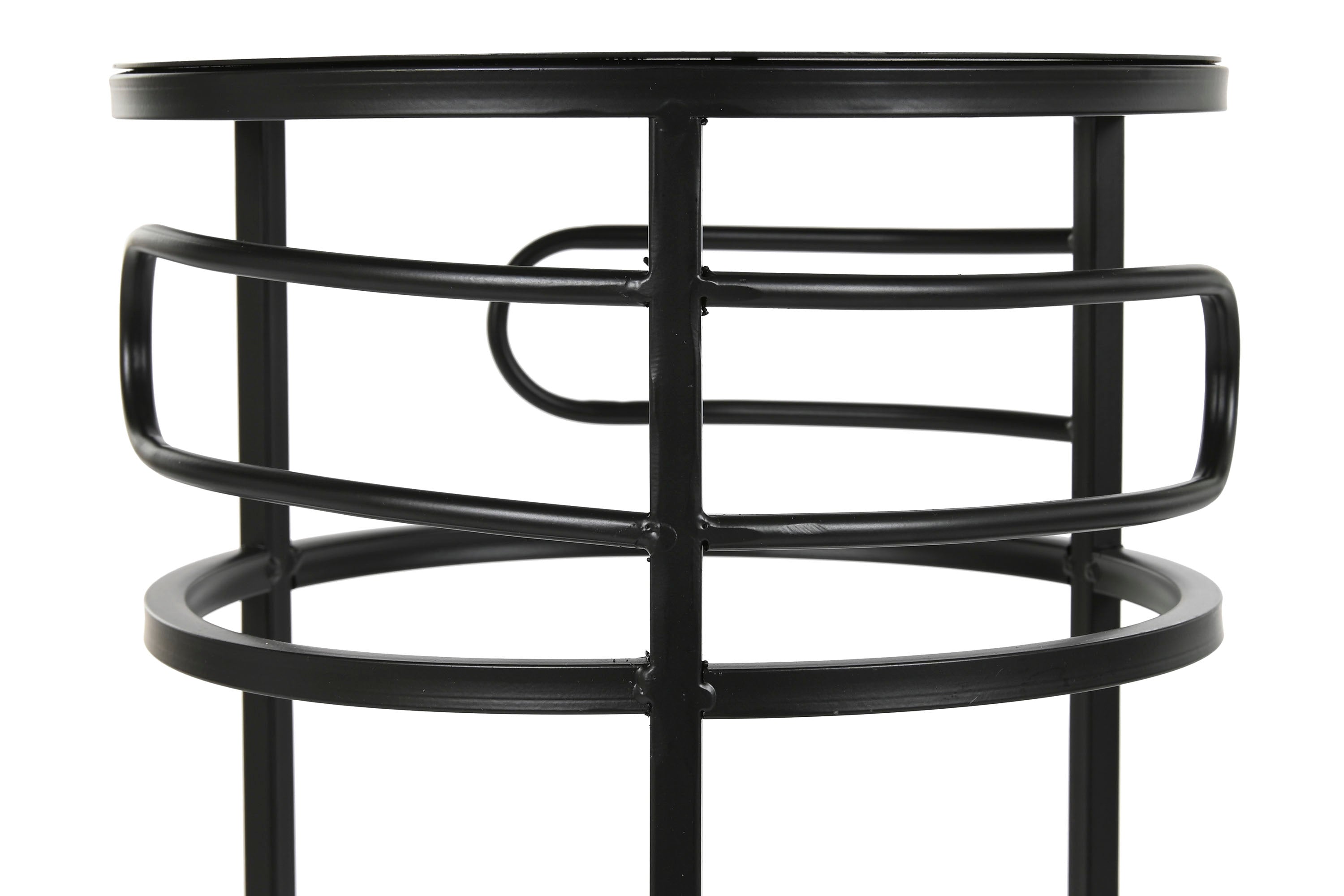 MESITA AUXILIAR SET 3 METAL 30X30X70 NEGRO - Imagen 3