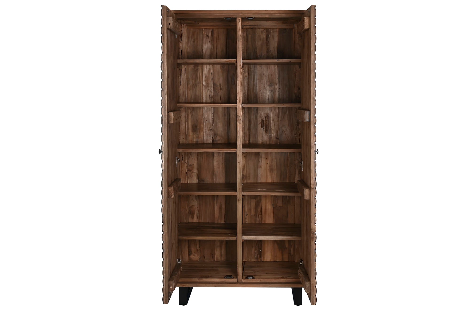 ARMARIO TECA RECICLADA COCO 80X40X200 2 PUERT - Imagen 4