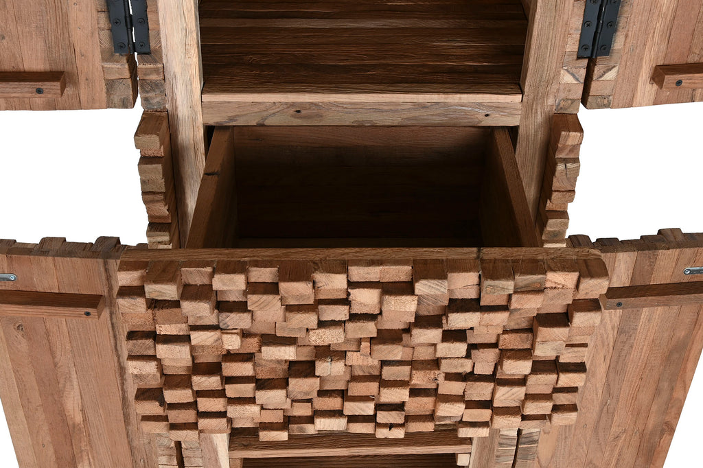 ARMARIO TECA RECICLADA 50X45X180 2 PUERT 1 CAJ - Imagen 5