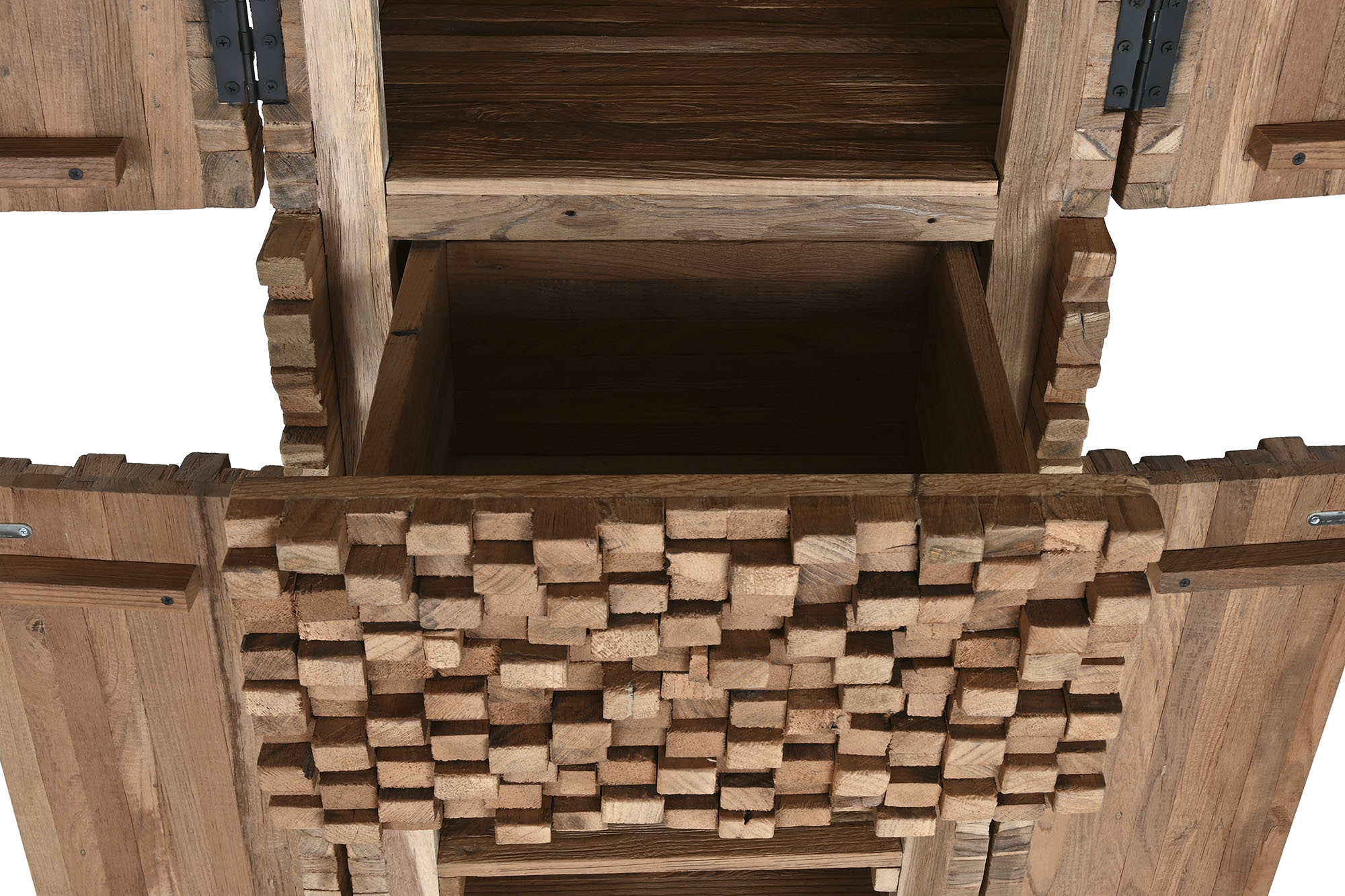 ARMARIO TECA RECICLADA 50X45X180 2 PUERT 1 CAJ - Imagen 5