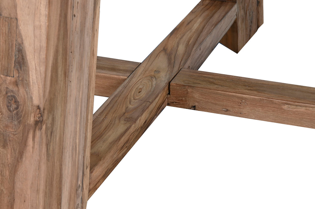 MESA COMEDOR TECA RECICLADA 160X160X78 REDONDA - Imagen 5