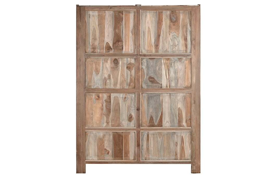 ARMARIO TECA RECICLADA 130X45X180 4 PUERTAS - Imagen 3