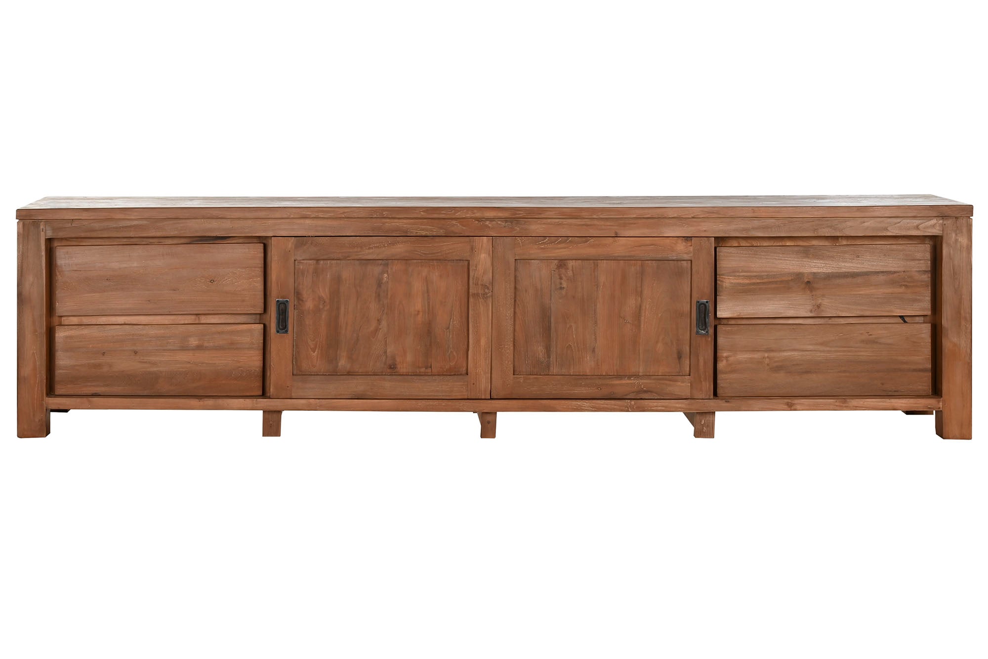 MUEBLE TV TECA RECICLADA 250X45X60 2 PURT 4 CAJ - Imagen 1