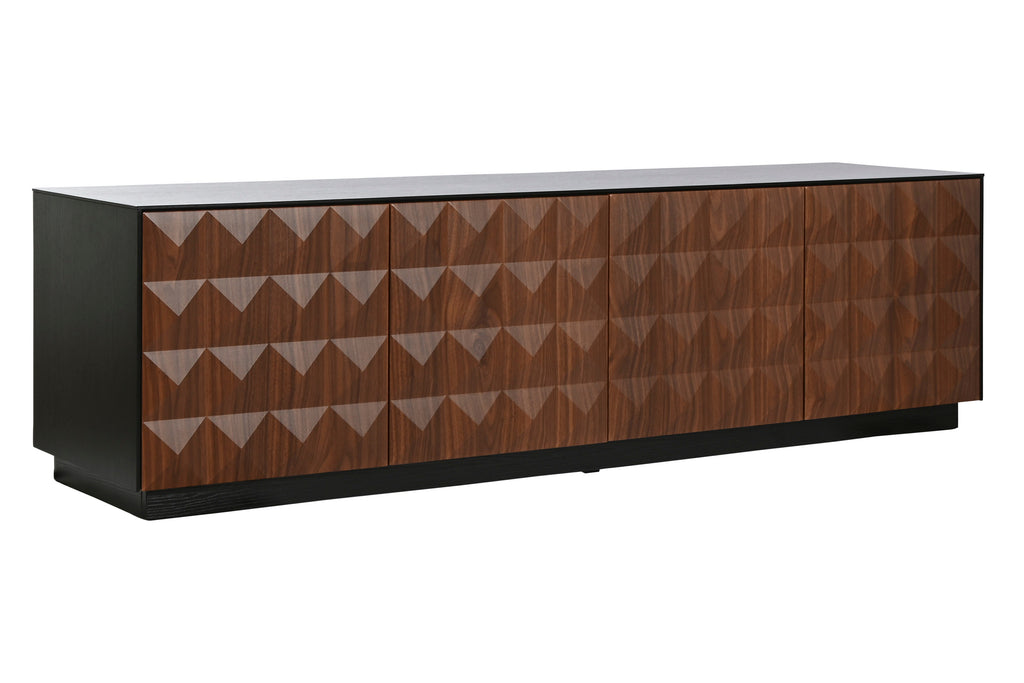 MUEBLE TV MDF 161,2X40X45,5 ROMBOS NEGRO - Imagen 2