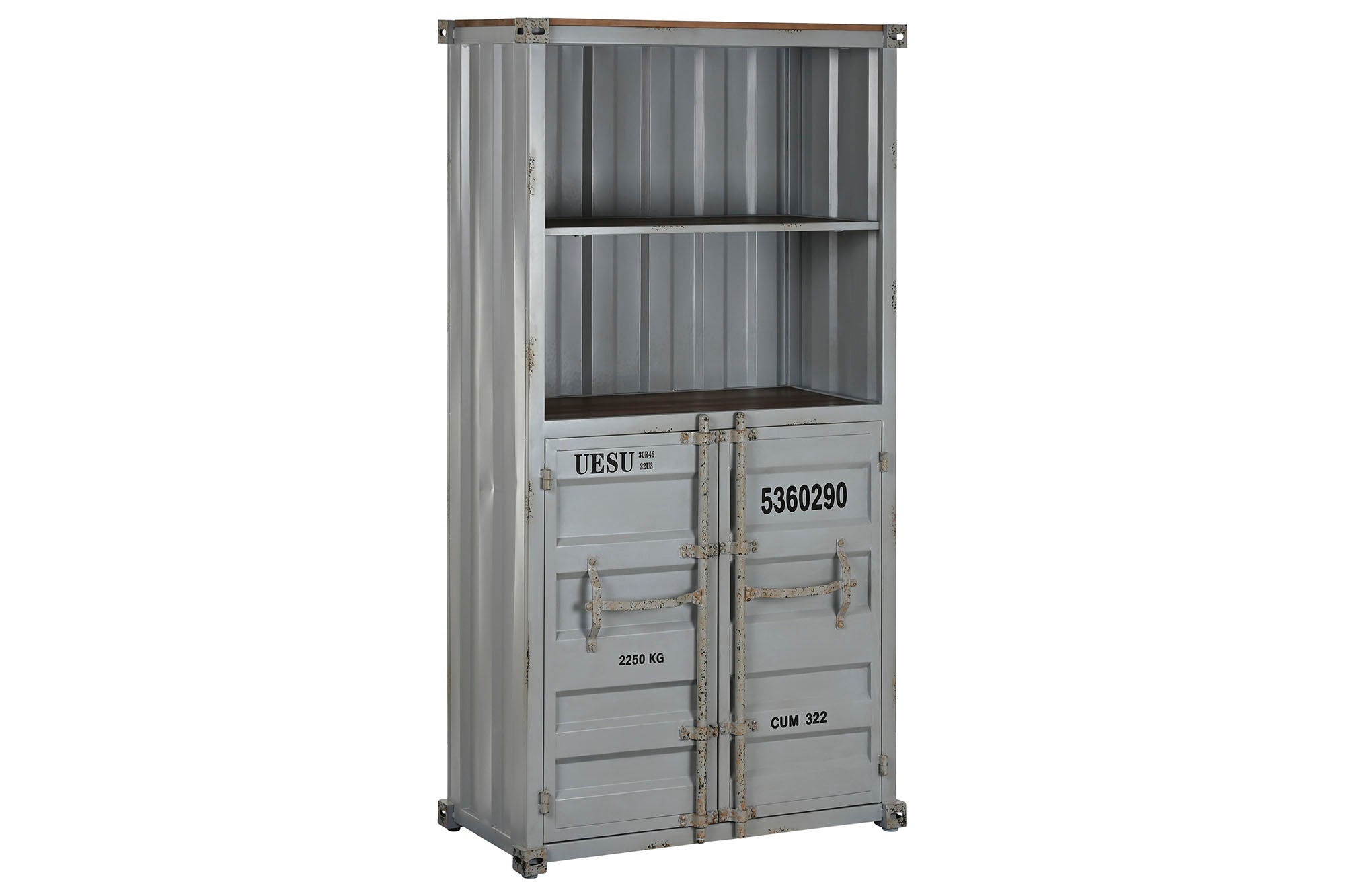 ESTANTERIA METAL MDF 87X44X168,5 CONTAINER GRIS - Imagen 2