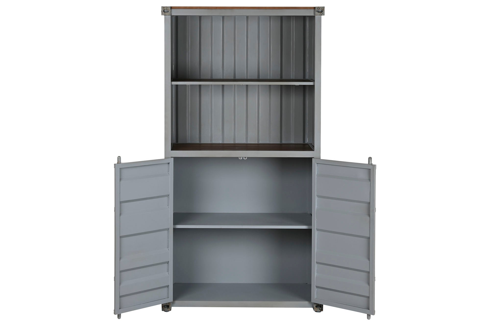 ESTANTERIA METAL MDF 87X44X168,5 CONTAINER GRIS - Imagen 4