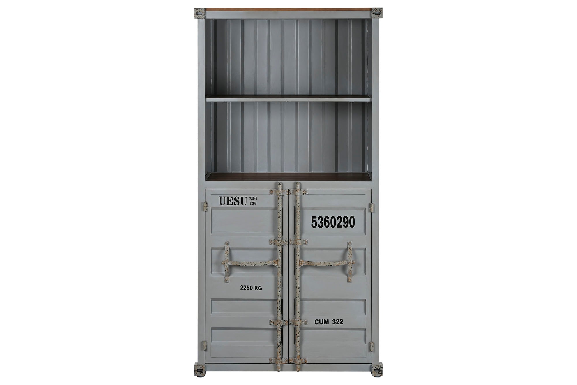 ESTANTERIA METAL MDF 87X44X168,5 CONTAINER GRIS - Imagen 1