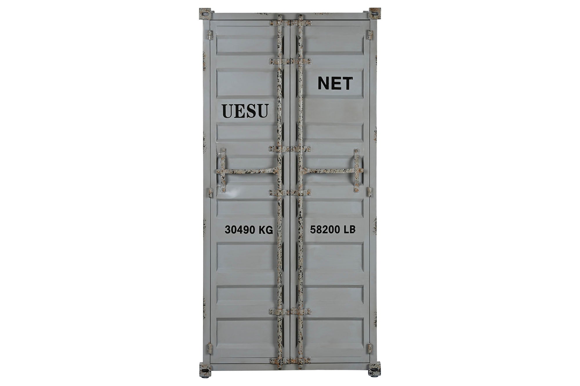 BOTELLERO METAL MDF 76,5X41X157,5 CONTAINER GRIS - Imagen 1