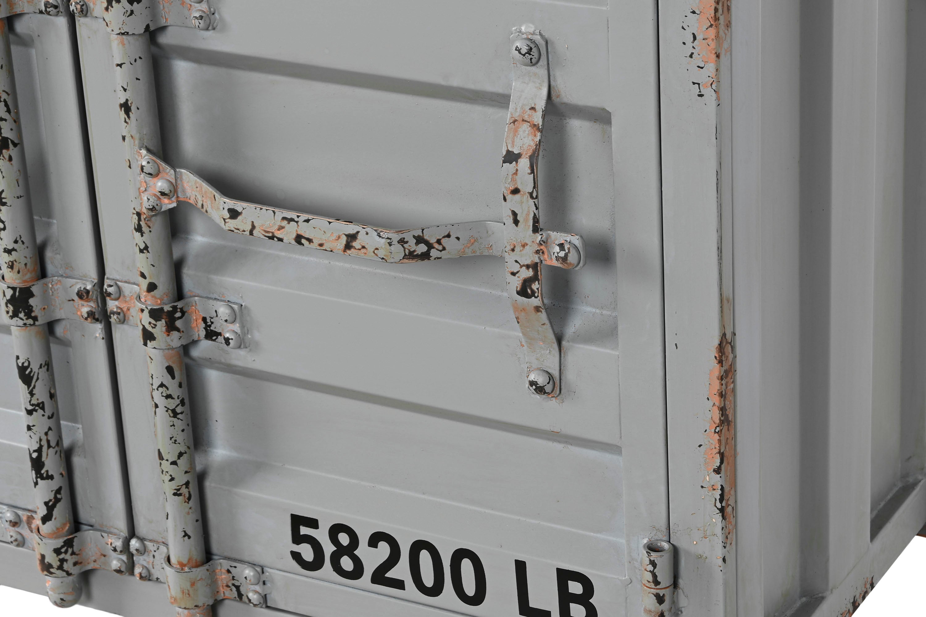 BOTELLERO METAL MDF 77X41X64 CONTAINER GRIS - Imagen 6