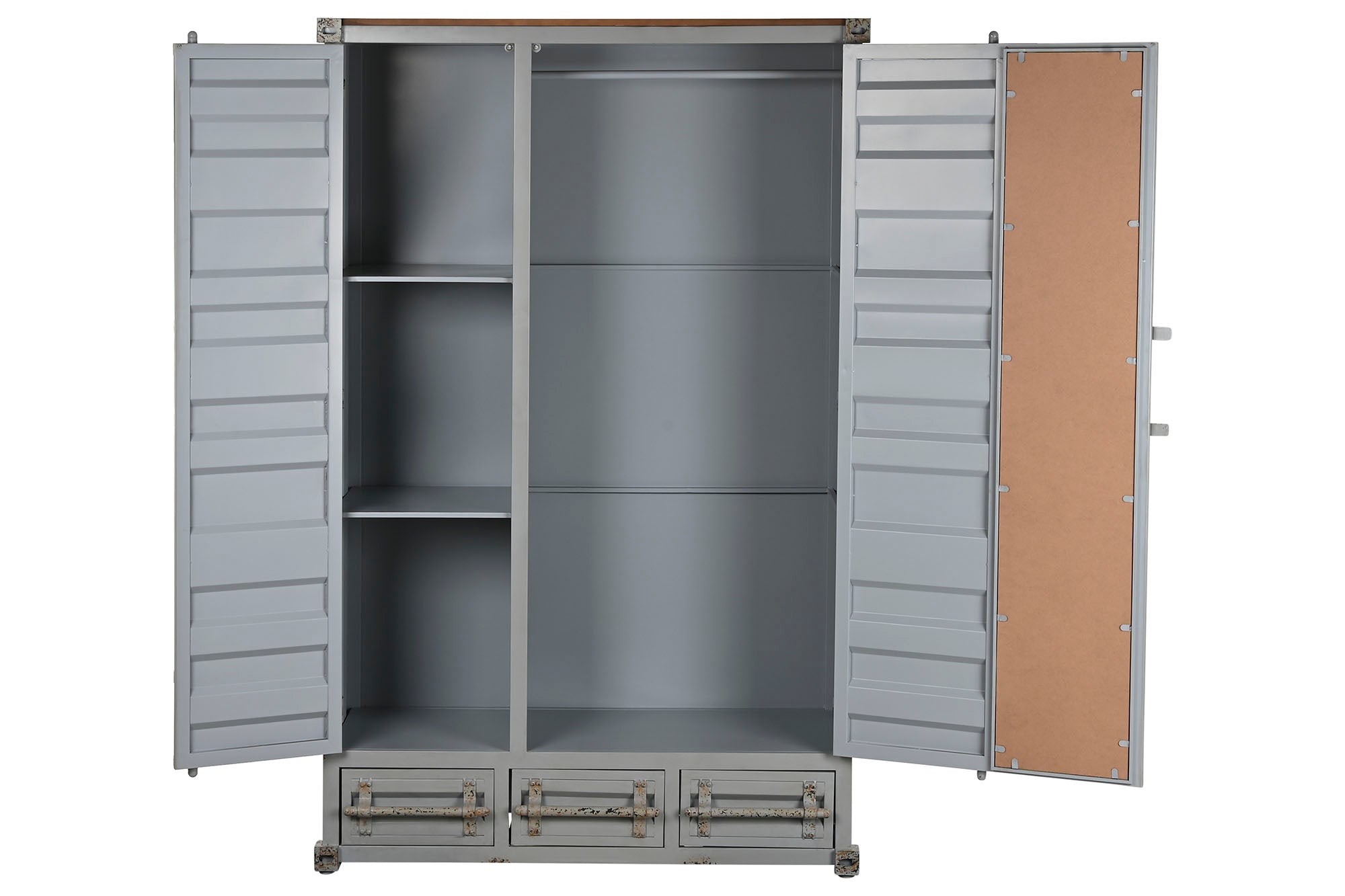 ARMARIO METAL 112X46X174 CONTAINER GRIS - Imagen 4