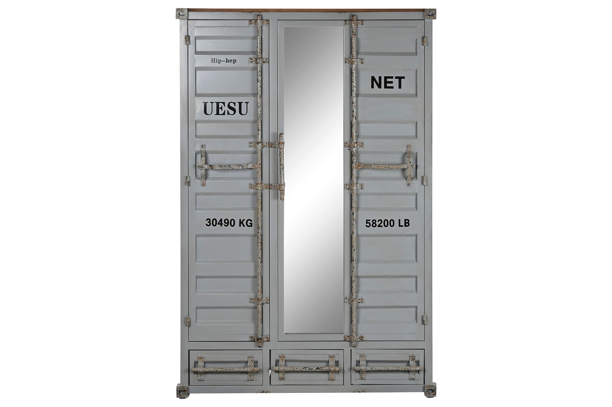 ARMARIO METAL 112X46X174 CONTAINER GRIS - Imagen 1