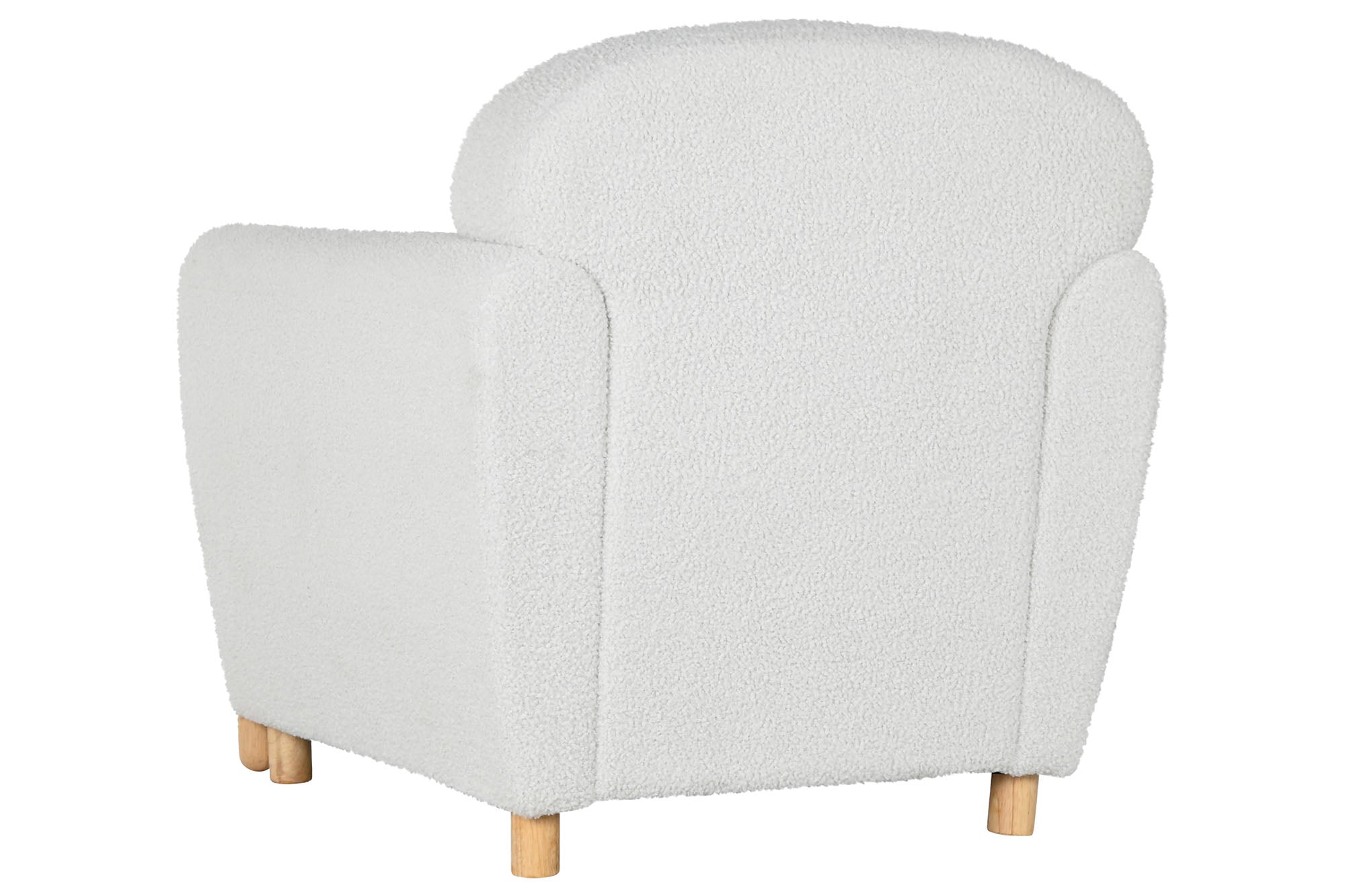 SILLON POLIESTER MADERA 81X78X82 BUCLE BLANCO - Imagen 3