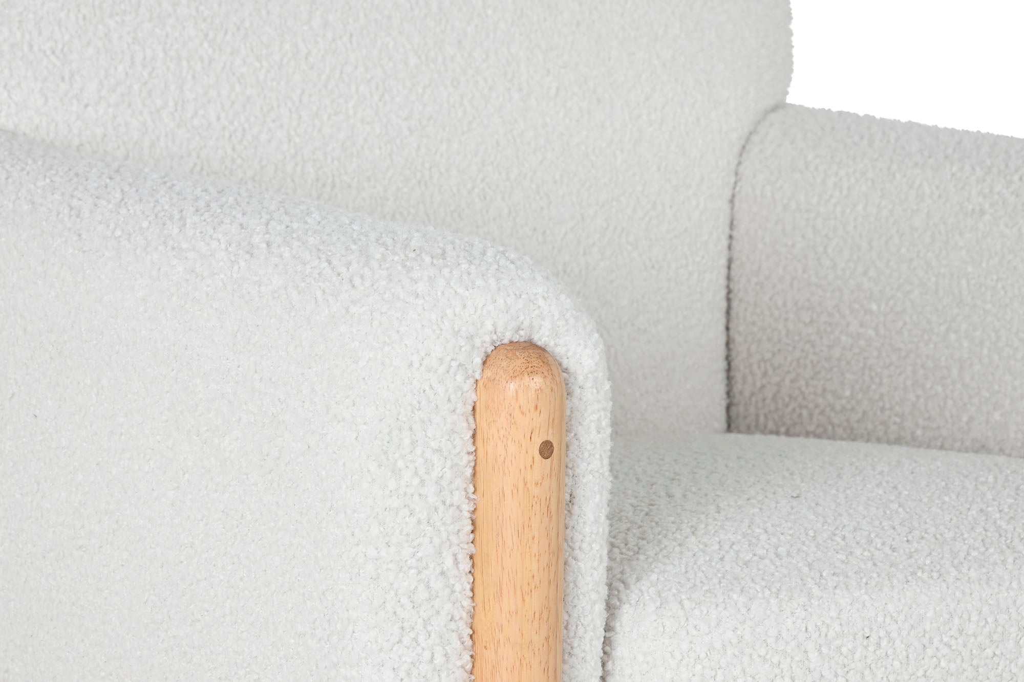 SILLON POLIESTER MADERA 81X78X82 BUCLE BLANCO - Imagen 4