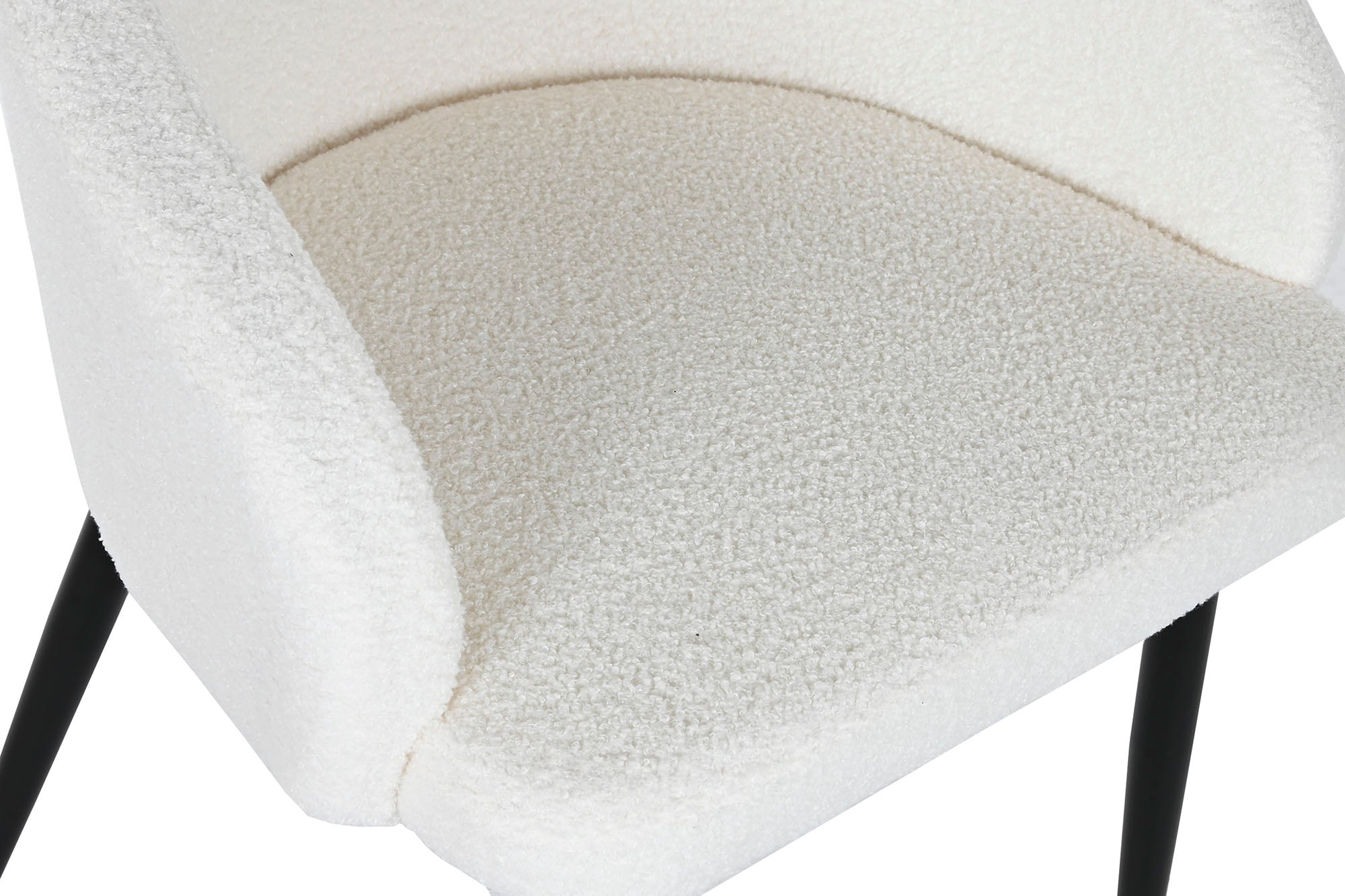 SILLA POLIESTER METAL 60X60X70 TEDDY BLANCO - Imagen 4