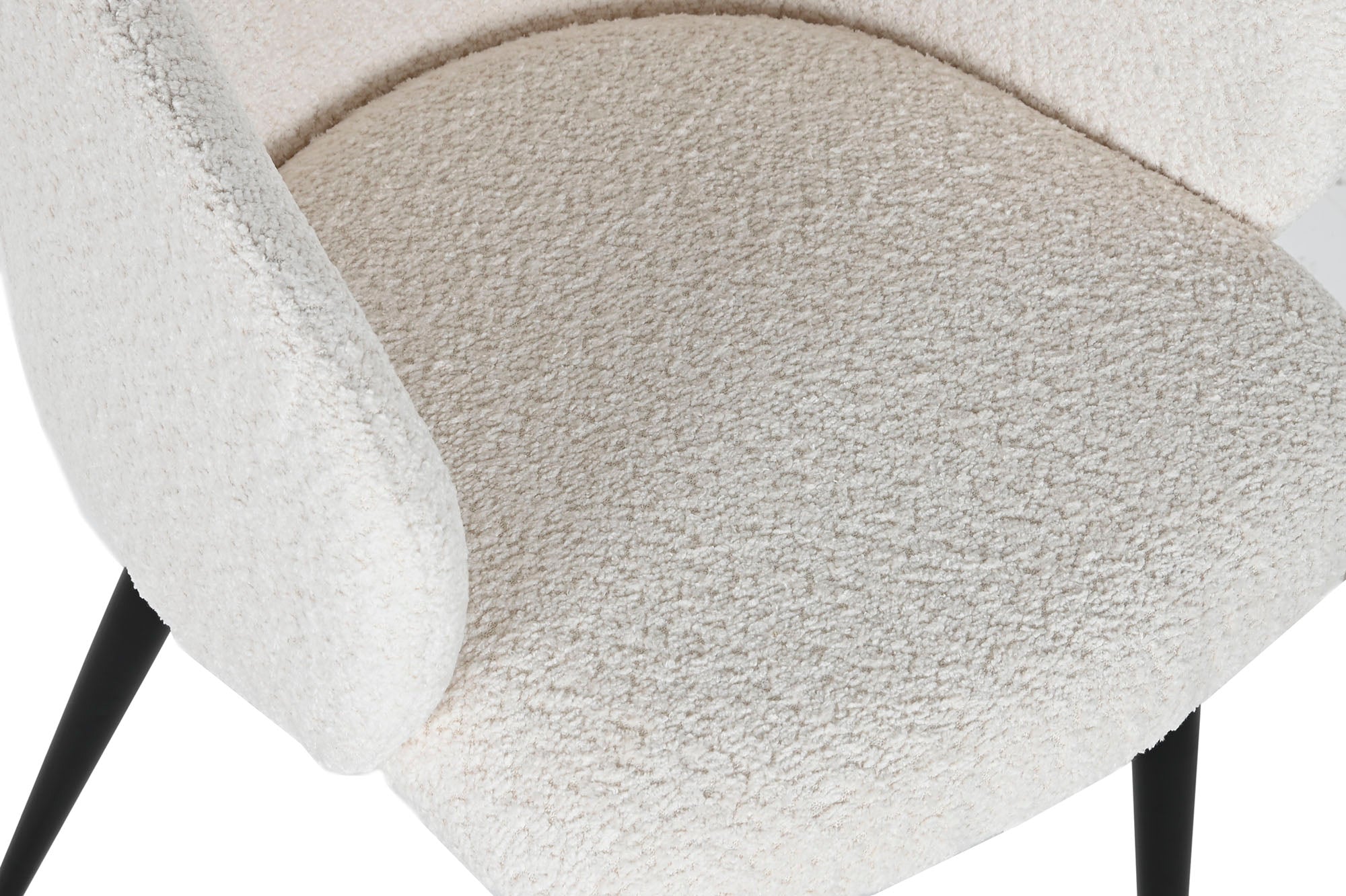 SILLA METAL POLIESTER 50X55X88 TEDDY BLANCO - Imagen 4