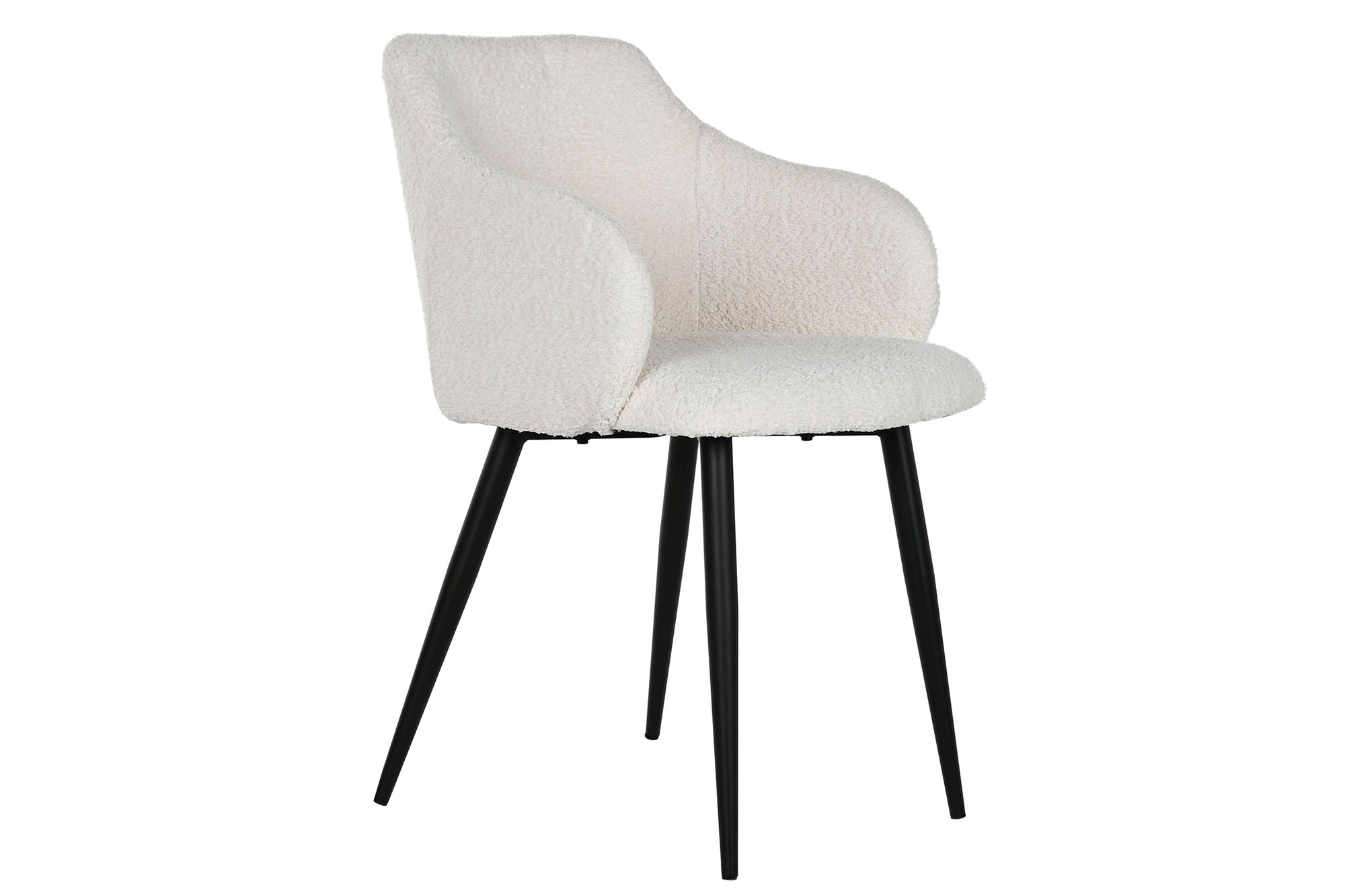 SILLA METAL POLIESTER 50X55X88 TEDDY BLANCO - Imagen 1