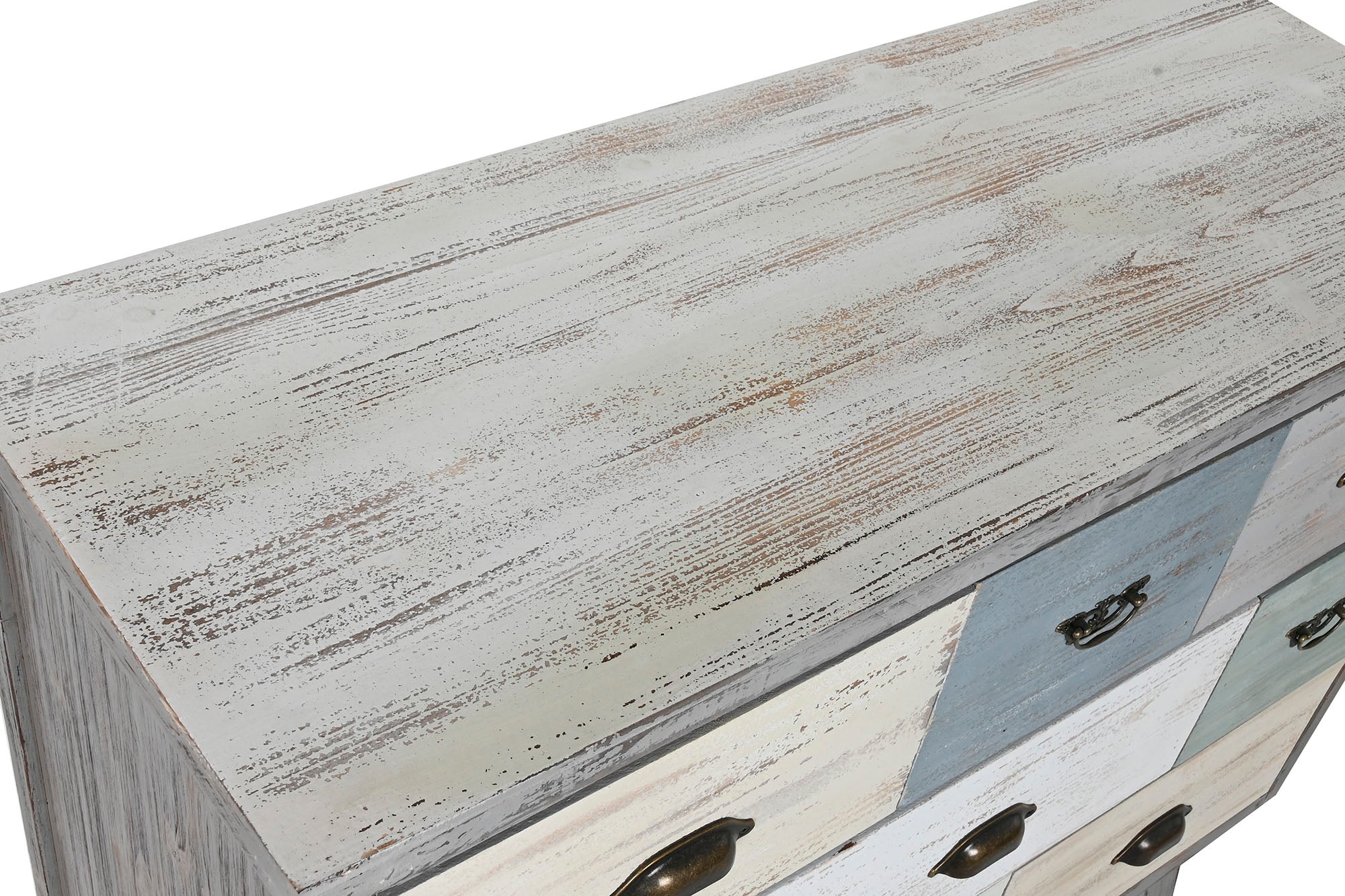 CAJONERA ABETO 100X40X80 8 CAJONES ENVEJECIDO GRIS - Imagen 4