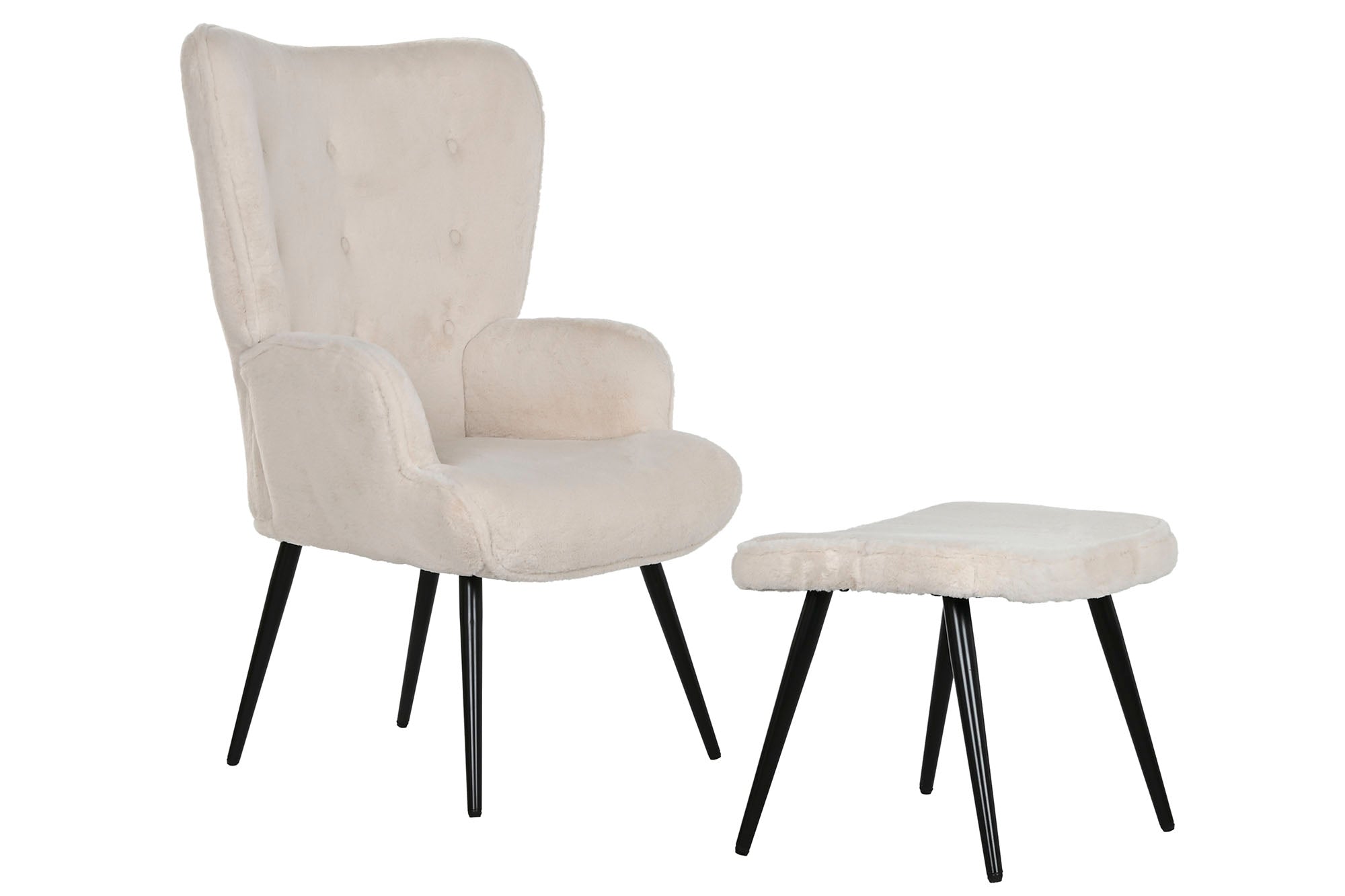 BUTACA SET 2 METAL POLIESTER 72X74X97 TERCIOPELO - Imagen 1