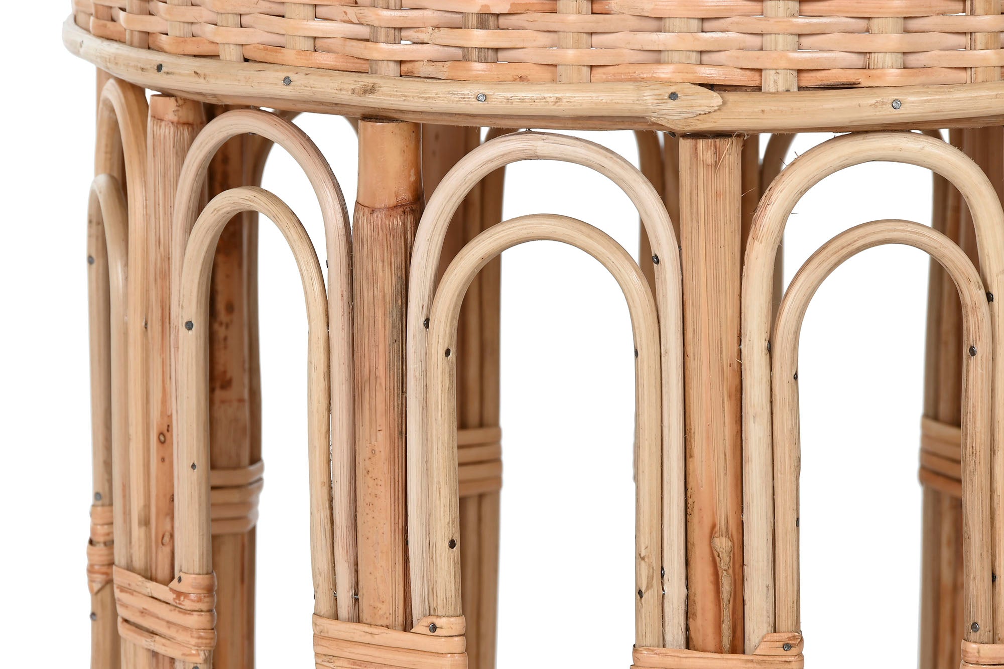 MESITA AUXILIAR SET 2 MIMBRE 42X42X47 NATURAL - Imagen 4