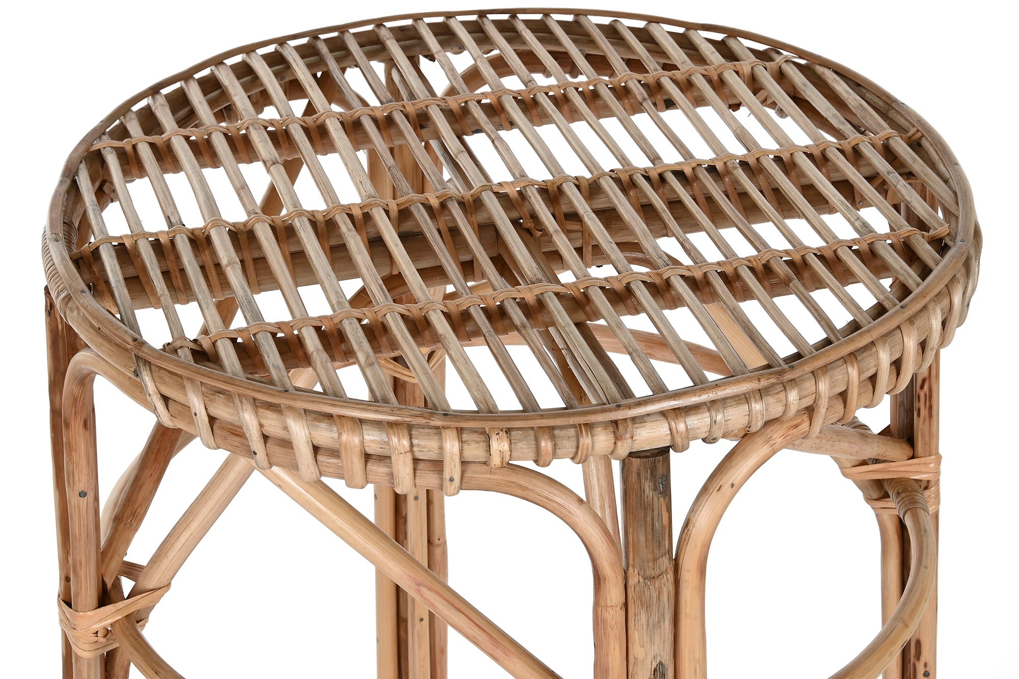 MESA MIMBRE 59X59X108 NATURAL - Imagen 2