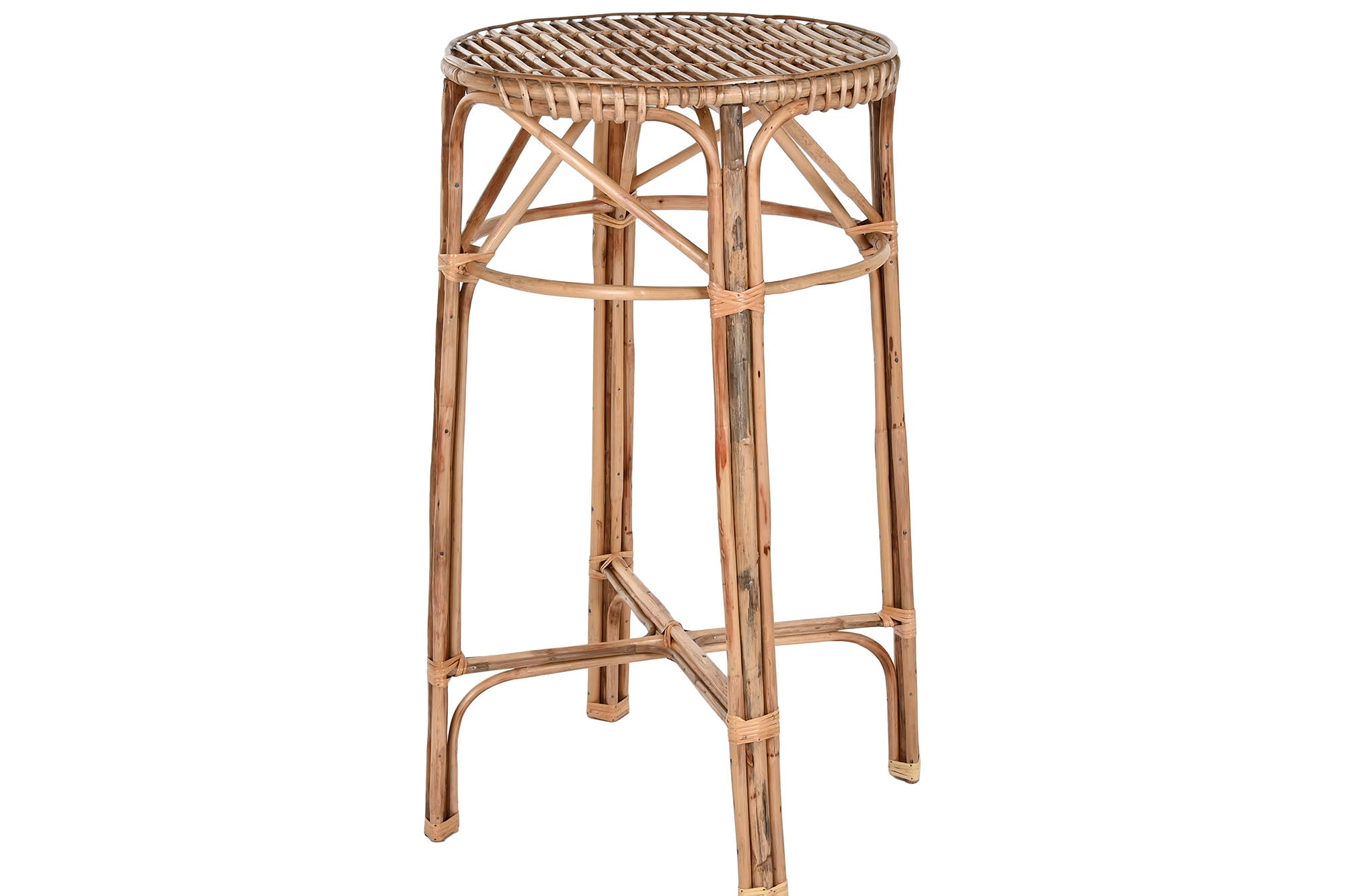 MESA MIMBRE 59X59X108 NATURAL - Imagen 1