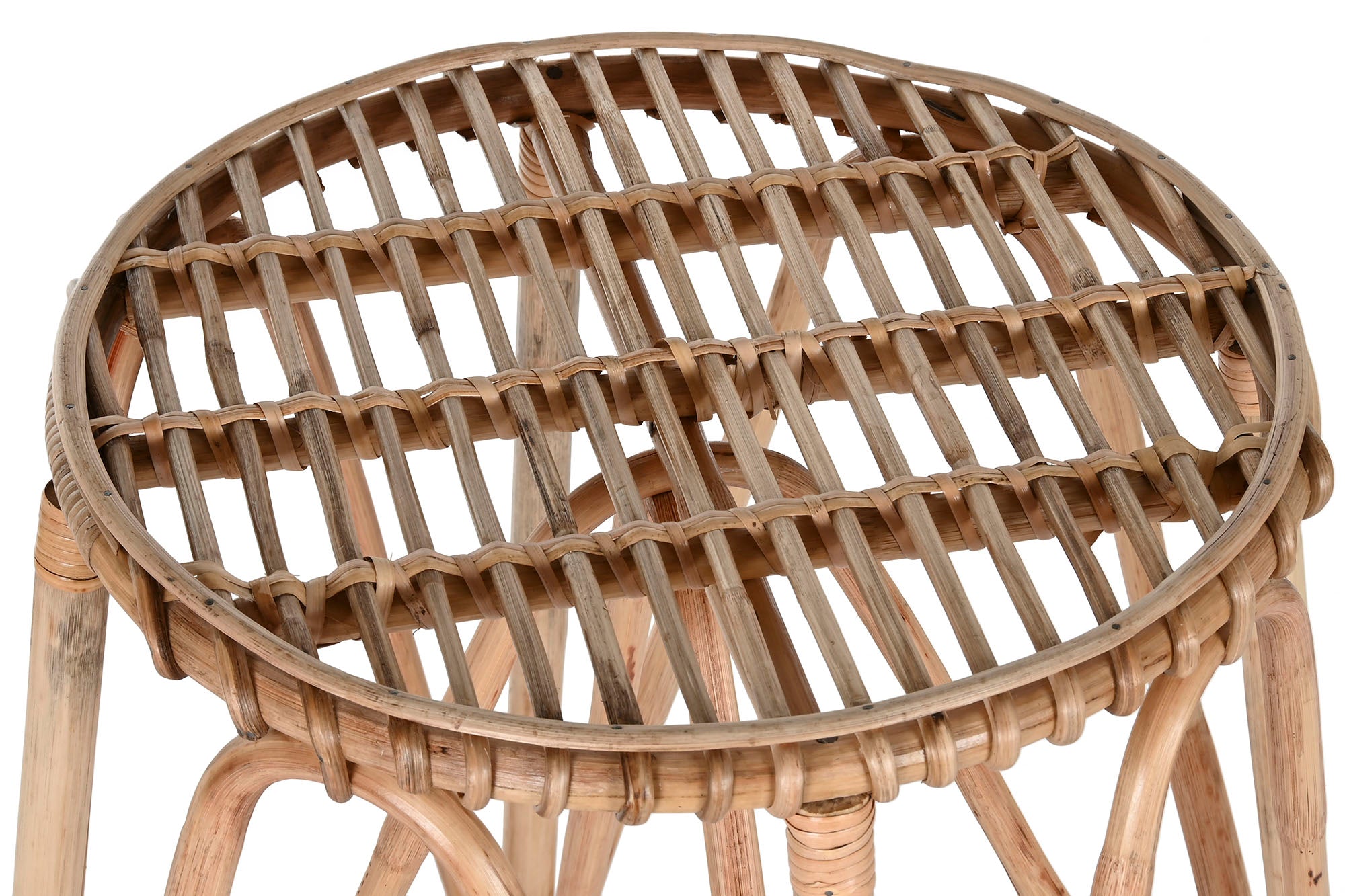 TABURETE MIMBRE 50X50X86 NATURAL - Imagen 2