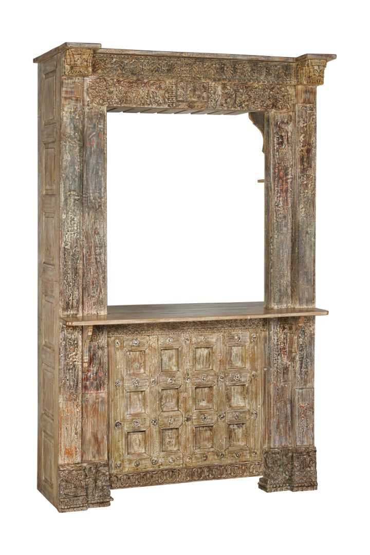 MUEBLE BAR TECA 158X66X247 PIEZA UNICA NATURAL - Imagen 2