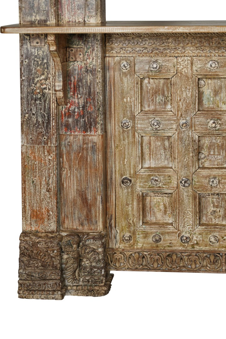 MUEBLE BAR TECA 158X66X247 PIEZA UNICA NATURAL - Imagen 5