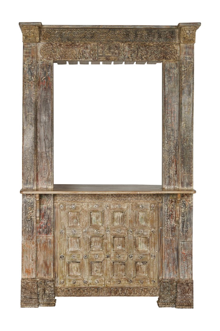 MUEBLE BAR TECA 158X66X247 PIEZA UNICA NATURAL - Imagen 1