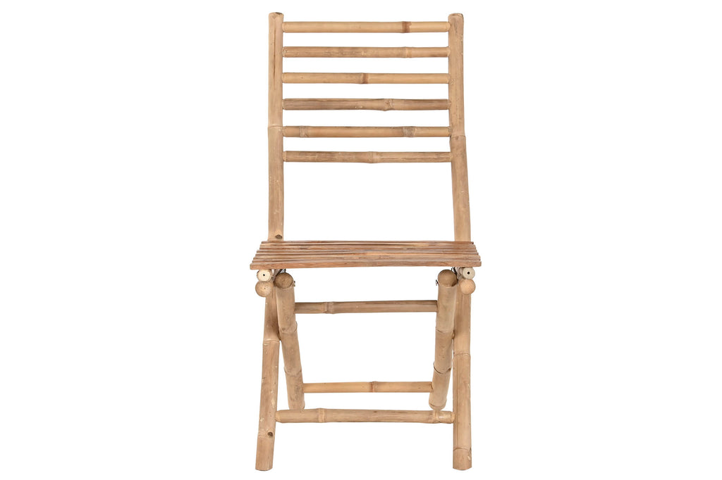 SILLA BAMBU 45X55X95 PLEGABLE MARRON - Imagen 2